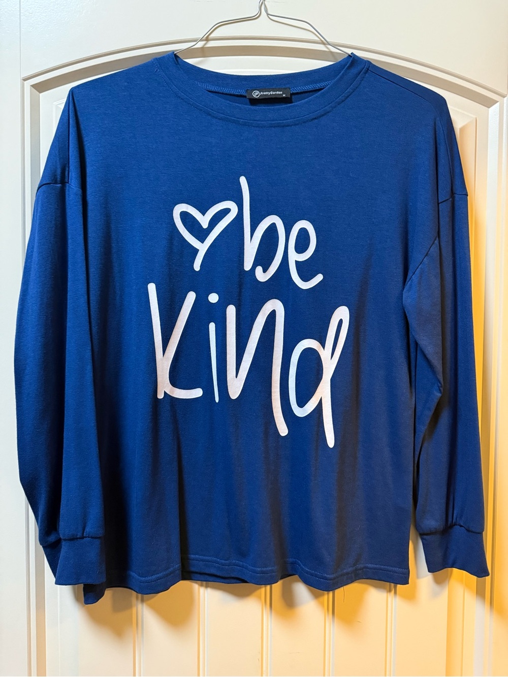 Primary Blue 'Be Kind' Long-Sleeve Tee